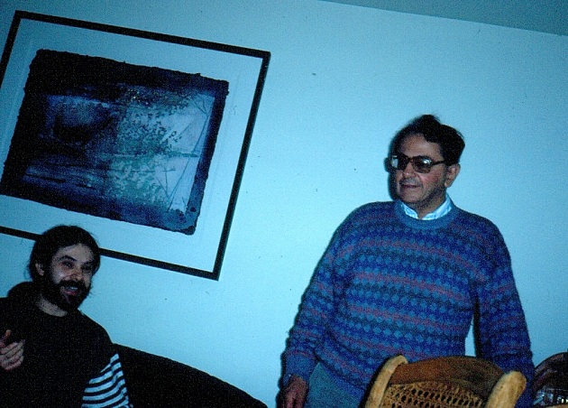 Osvaldo Budon y Dante Grela en la casa de Alcides1994